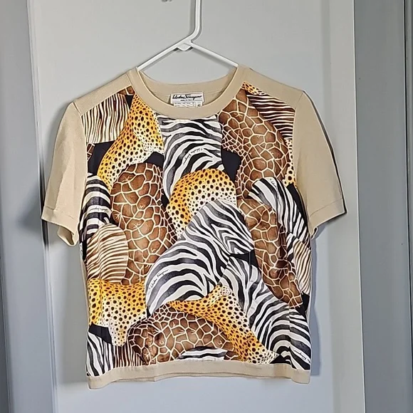 Ladies Salvatore Ferragamo top, sz S - Picture 1 of 6